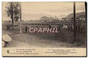 Old Postcard Army July 14, 1915 in Alsace The Wesserling Revue General Joffre...