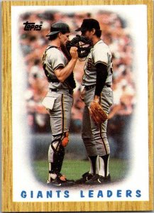 1987 Topps Baseball Card '86 Team Leaders San Francisco Giants sk3375