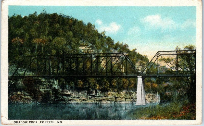 FORSYTH, MO Missouri    SHADOW ROCK & BRIDGE   c1910s Taney County  Postcard