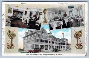 1920's THE BREAKERS HOTEL DAYTONA BEACH FLORIDA*LOBBY*DINING ROOM*OLD CARS