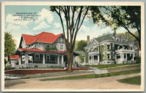 LITTLE FALLS NY RESIDENCE of GEORGE SMITH & I.STACEY ANTIQUE POSTCARD