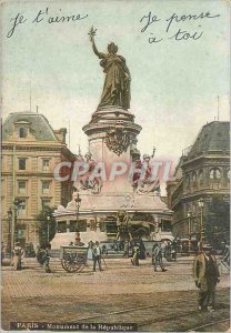 Postcard Old Paris Monument of the Republic