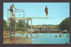 NASHVILLE INDIANA BROWN COUNTY STATE PARK SWIMMING POOL VINTAGE POSTCARD