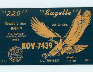 Pre-1980 RADIO CARD - CB HAM OR QSL Odessa Texas TX AH2977