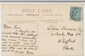 Kent; Canterbury Cathedral SW PPC 1904 PMK, To Lance Simmons, Watford