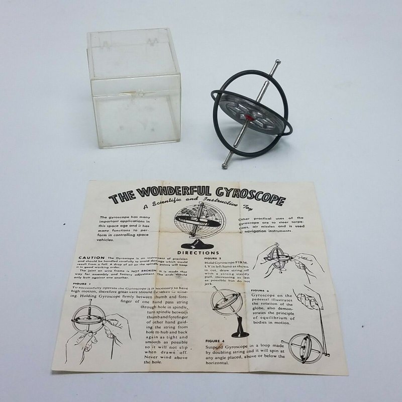 Vintage Chandler The Wonderful Gyroscope w Box & Instruction Sheet