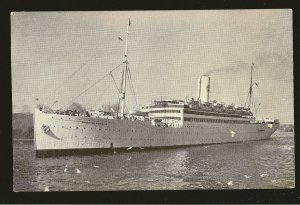 SS Drottningholm Swedish America Line Real Photo Postcard Unposted