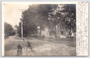 Dows IA Folk Victorian Home @ Corner of Eskridge & Forest~Dirt Rd~OBK RPPC 1906