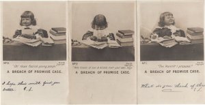 A Breach Of Promise Case 3x Children Lawyers Comic Old Postcard s