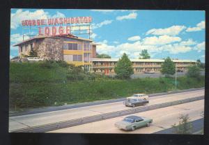 TREVOSE PENNSYLVANIA TURNPIKE 1960's CARS GEORGE WASHINGTON MOTEL POSTCARD