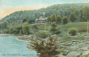 Lake Bomoseen  Vermont Country Club 1908 Litho Postcard Used