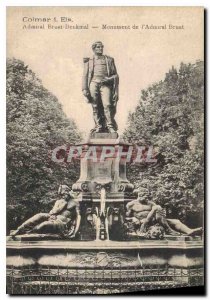 Old Postcard Colmar Els admiral Bruat Denkmal Monument Admiral Bruat