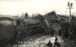 Real Ohoto RR Wreck, Odessa, MN, Minnesota, USA Train Railroad Station Depot ...