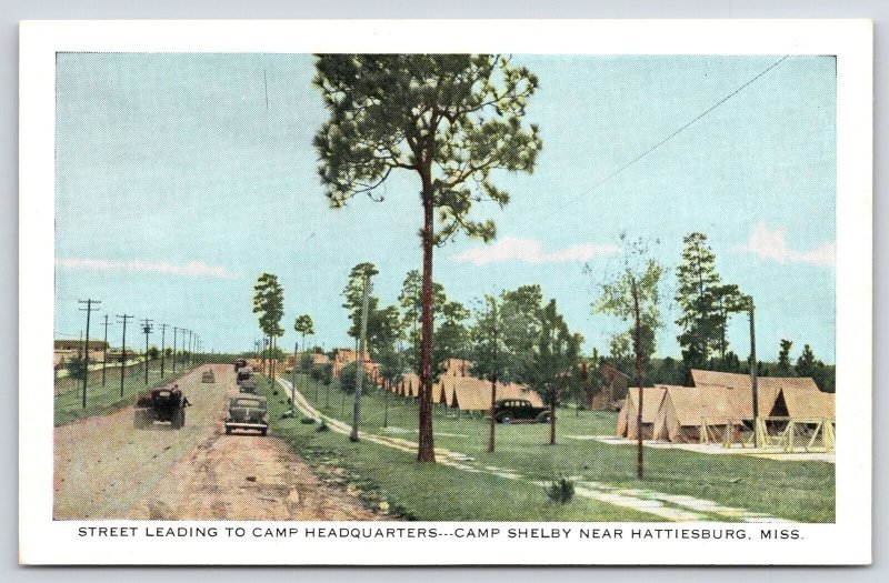 MilitaryHattiesburg MSCamp ShelbyTents on Street to Headquarters