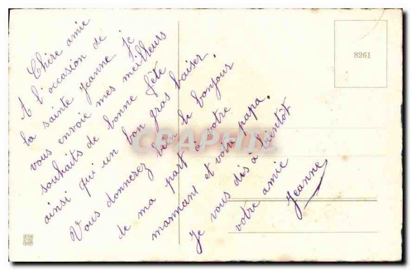 Old Postcard Bonne Fete Flowers