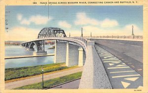 Peace Bridge across Niagara River Connecting Canada and Buffalo New York R.P....