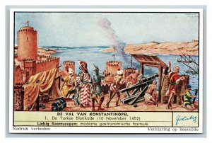 Vintage Liebig Trade Card - Dutch - 2 of The Fall of Constantinople Set