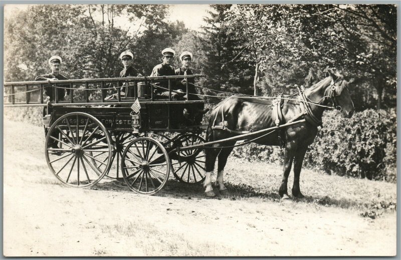 WEST BRIDGEWATER MA MASS STATE FORESTERS ANTIQUE REAL PHOTO POSTCARD RPPC rare