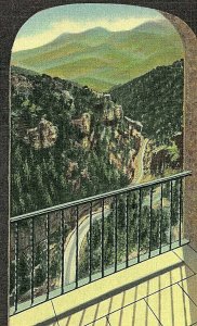 Postcard View of Williams Canyon from Cave of the Winds, Manitou Springs,CO.  S7