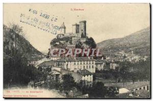 Old Postcard View Of Foix Montgaury Stamp 17th body & # 39armee Hospital Temp...