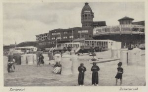 Zandvoort Zuiderstrand Holland Old Real Photo Postcard