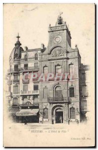 Old Postcard Beziers The Hotel de Ville