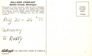 Vintage Postcard Kellogg Company Building Cereal Maker Battle Creek Michigan MI 