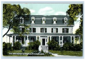 c1910 The Arch Bishop's Palace Winnipeg Manitoba Canada Antique Postcard