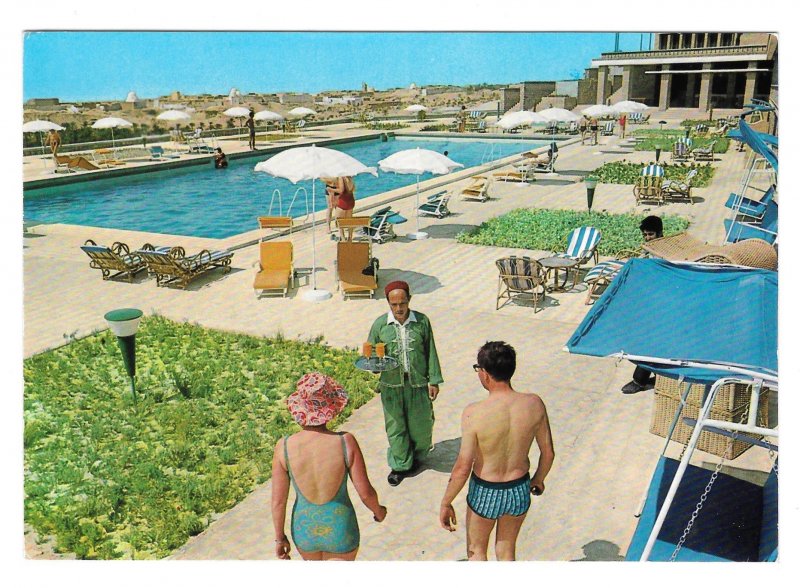 Nefta Tunisia Sahara Palace Hotel Swimming Pool 4X6 Postcard