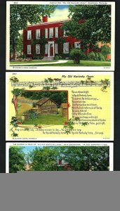 A94 (3 Pcs.) My Old Kentucky Home Song, The Garden, Federal Hill, Used & Unused