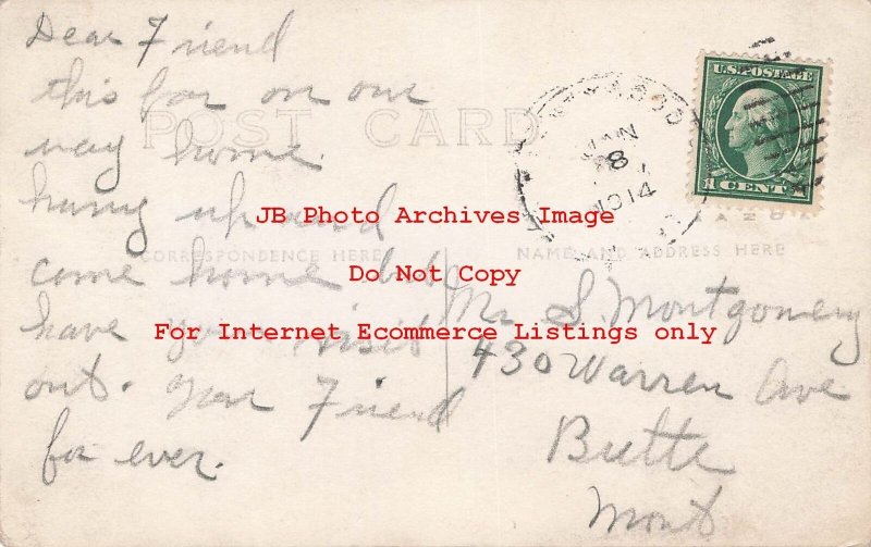 MT, Plentywood, Montana, RPPC, Main Street, Business Area, Bell Photo