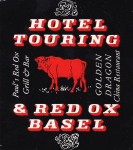 Switzerland Basel Hotel Touring Vintage Luggage Label sk3246