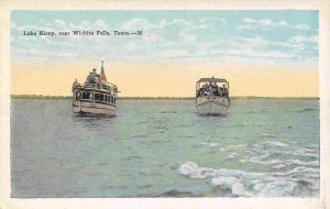 Motor Boats Lake Kemp Wichita Falls Texas 1930s postcard