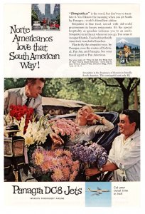 Panagra Airlines - 1960's Vintage Ad (DC-8 Jets to South America)