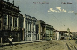 brazil, PORTO ALEGRE, Rua da Independencia (1910s) Postcard