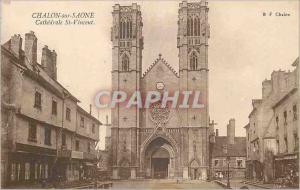 CPA Chalon sur Saone Cathedrale St Vincent