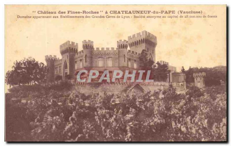 Postcard Old Chateau des Fines Roches Chateauneuf du Pape Domaine aux Etunlis...