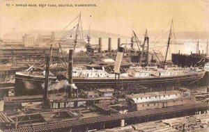 Moran Brothers Ship Yard Steamers Seattle Washington 1910c postcard