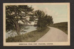ON Greetings Ft  FORT FRANCES ONTARIO CANADA Postcard