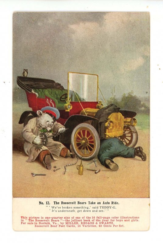 Roosevelt Bears   (Stern, First Series, 1906. No. 12) Take an Auto Ride