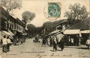 CPA AK INDOCHINA La Rue d'Adran a Saigon VIETNAM (959197)
