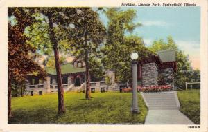 SPRINGFIELD ILLINOIS LINCOLN PARK PAVILION~H N SHONKWILER PUBL POSTCARD 1920-30s