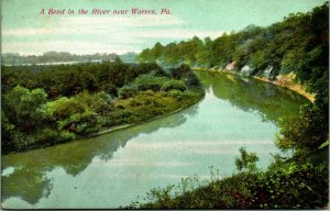 Allegheny River Bend Warren Pennsylvania PA 1909 DB Postcard