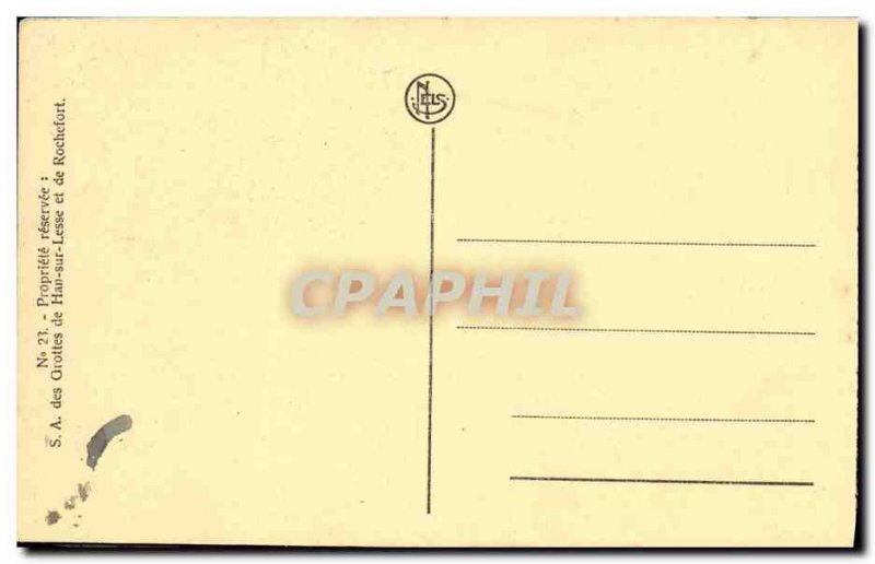 Old Postcard Han Caves Abyss Belvaux Inner View