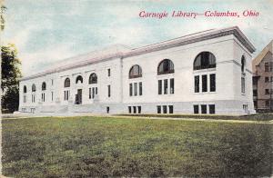 Columbus Ohio 1909 Postcard Carnegie Library