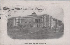 Postcard Carnegie Institute and Library Pittsburg PA