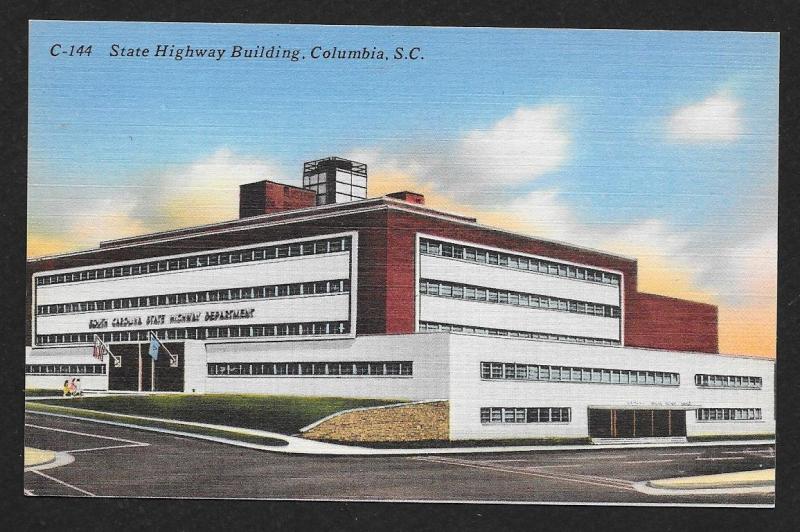 State Highway Building Columbia South Carolina Unused c1930s