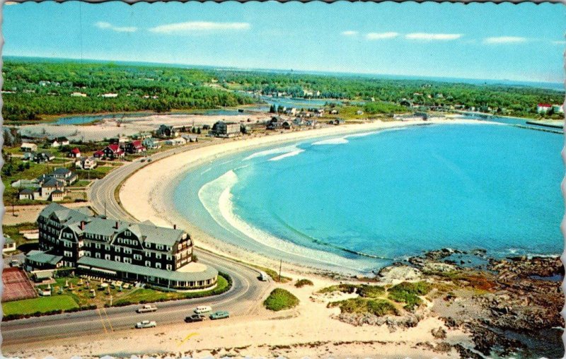 Kennebunk ME Maine BEACH~HOTEL~WATERFRONT HOMES Bird's Eye View VINTAGE Postcard