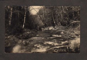VT Mountain Stream Ripton Vermont Real Photo RPPC Bread Loaf VT Postmark