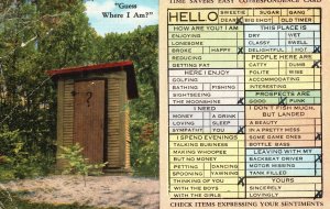 Vintage Postcard 1945 Time Savers Easy Correspondence Card Expressing Sentiments